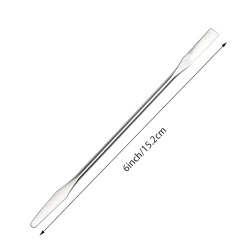 8 PCS Stainless Steel Lab Laboratory Mini Double-Ended Spatula,Micro Spatula, Semi-Micro Shovel Tapered Arrow End Flat Ends,Mini Metal Spatula,6" Length