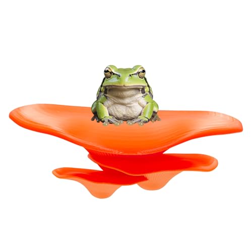 Plastic Mushroom Decorations with Magnet, Frog Habitat Platform, Reptile Decorations for Terrarium, Tree Frog Tank Accessories, Terrarium Decor