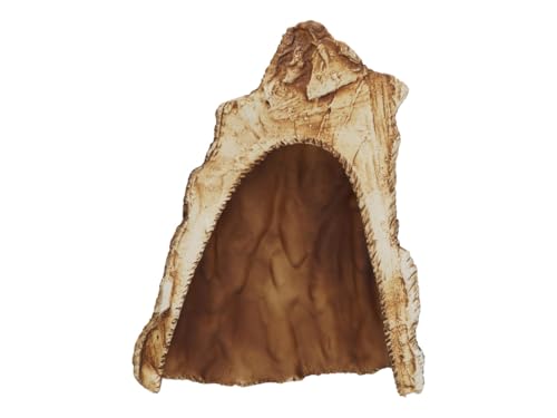 Plecoceramics Aquarium Cave - Ceramic Betta Fish Tank Decor - Natural Aquarium Decor - Large Reptile Hide - Fish cave Hideout - Snake Hide - Cave for Cichlids and plecos (Cave)