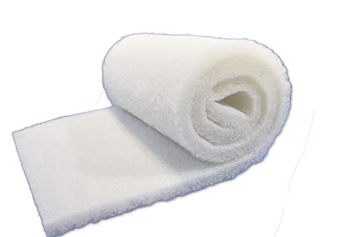 Beige Coarse Filter Media, 2" Thick, 14" x 56" Roll, Perfect for Aquariums, Ponds or Water Gardens, Made in USA - size: 14" x 56"