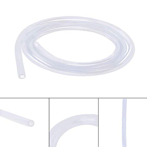 Silicone Tubing 6mm (1/4") ID x 8mm OD Food Grade High-temperature Pure Silicone Hose Tube Clear Pipe for Home Brewing Air and Liquid Transfer (Length 6 Meter- 19.68FT) - size: 6mmx8mm, style: 6M