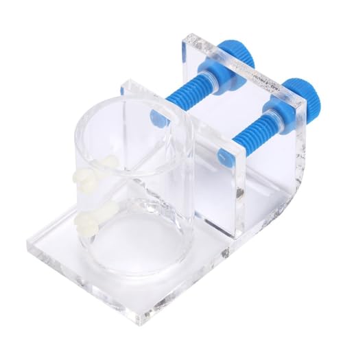 Water Pipes Fixture Transparent Acrylic Aquarium Tube Holder Leak-Proof Mounting Bracket with Screws for Fish Tank Organization(Single Hole Fixture) - style: Single Hole Fixture