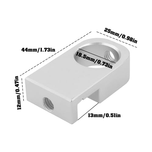 The Lord of the Tools 2pcs Aluminum Alloy Pipe Holder Clamp Distance 13mm Aperture 18.5mm for Aquarium Inlet and Outlet Pipes, M