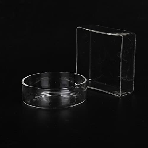 Kisangel 5pcs Round Shrimp Food Basin Crystal Feeding Dish for Shrimp Fish and Reptiles Durable Aquarium Ornament with Transparent Design for Enhanced Tank Aesthetics - size: Size 2