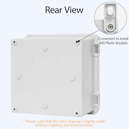 ABS Plastic Dustproof Waterproof IP65 Junction Box Hinged Shell Universal Electrical Project Enclosure Gray, with PC Transparent Clear Cover 5.9 x 5.9 x 3.5inch(150 x150 x90mm) - size: 5.9" x 5.9" x 3.5" (1pc)