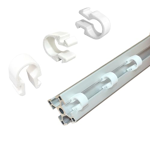 20PCS Plastic Cable Clips,Cable Zip, Wire Clips, T-Slot Extruded Profile Accessories for EU Standard 4040 Series Aluminum, Linear Rail Cord Organizer for 3D Printer Parts CNC DIY - color: 4040 Series White