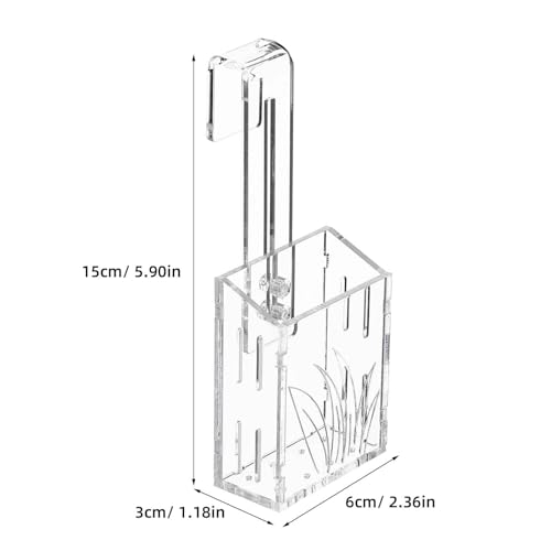 POPETPOP Hanging Aquarium Planter - Transparent Acrylic Fish Tank Plant Holder Cups for Decoration