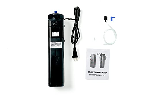 CNZ Aquarium Submersible Power Head with Built-in 13w Sterilizer,Black,JUP23 | Built-in 13w Sterilizer
