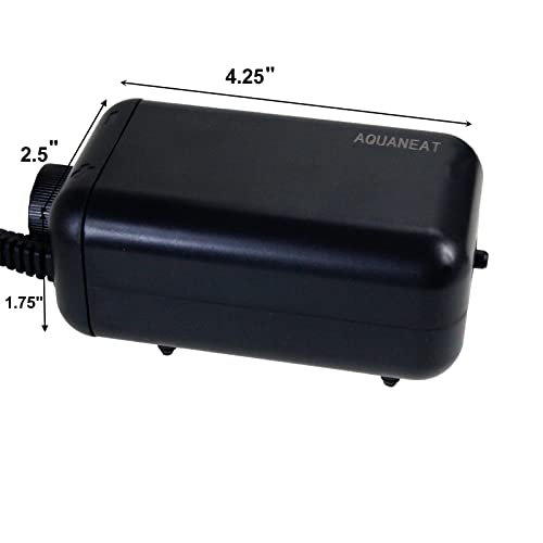 AQUANEAT Aquarium Air Pump, for up to 20 Gallon Fish Tank, Hydroponic Oxygen Aerator, with Airline Tubing, Air Stone Bubbler, Check Valve