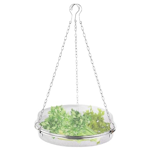 Drying Rack Fish Mesh - Stainless Steel Flexible Drying Net, Fly Proof Round Fish Mesh Dry Net | Healthy Herb Storage Rack, Convenient Basket Dryer Nets for Fruits, Vegetables, Herbs, Fishs, Meats - color: L