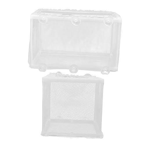 Garneck 2pcs Fish Breeding Incubator Mesh Type Net for Fish Tank Hatchery Isolation Increases Juvenile Survival Rate Suitable for Aquariums