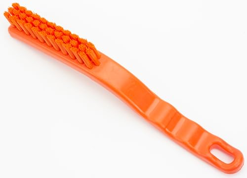 SPARTA Detail Brush Set - Grout & Crevice Brushes with Hanging Hole for Bathroom, Kitchens & Countertop, Plastic, 9 Inches, Orange - color: Orange, size: 9 Inches
