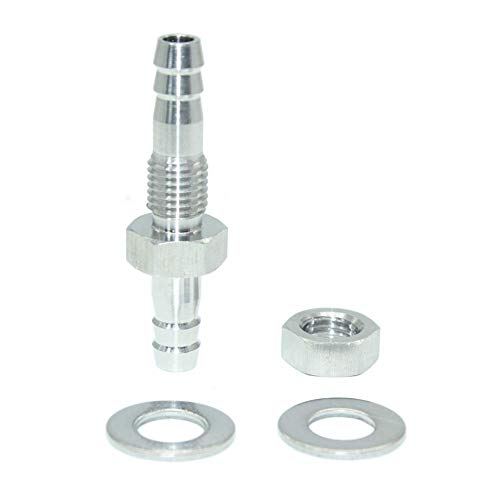 Beduan 3/8" Hose Barb Thru-Bulk Bulkhead Straight Hex Union Stainless Steel Fitting(Pack of 2) - size: 3/8" Hose Barb, style: Pack of 2