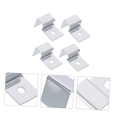 Fish Tank Bracket Support Frame, Stainless Steel Clip Holder for Aquariums, Glass Cover Support for Frameless Fish Tanks, 4 Pack