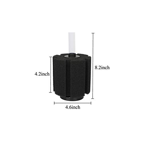 ALEGI 4pcs Large Aquarium Sponge Filter with Suction Cups, Check Valves for Breeding Fry Betta Shrimp Fish Tank (X-Large for 40-80 Gal 4 Pcs) - size: X-Large For 40-80 Gal 4 Pcs