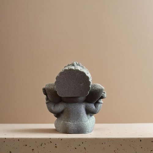 livelyfish Small Elephant Statue Sandstone Figurine Hindu Meditation Buddha Sculpture for Fish Tank Aquarium Decoration (A) - color: A