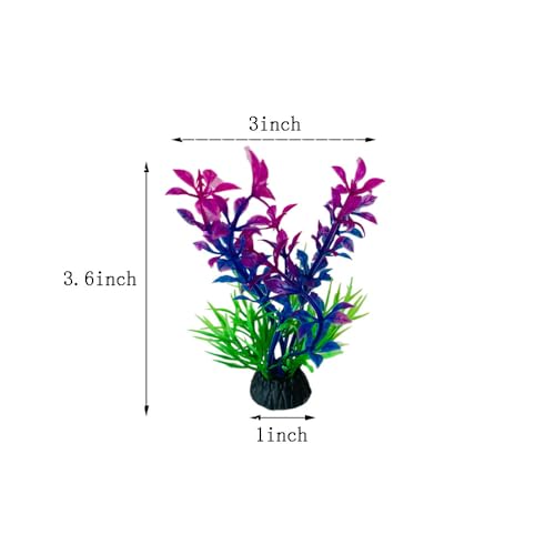 12 Pack Artificial Aquarium Grass Plants Lifelike Fish Tank Decorative Grass Aquascaping Landscape Design for Goldfish Betta Fish Waterscape Fish Hides Mini Hydroponic Plants (Style 3) - color: Style 3