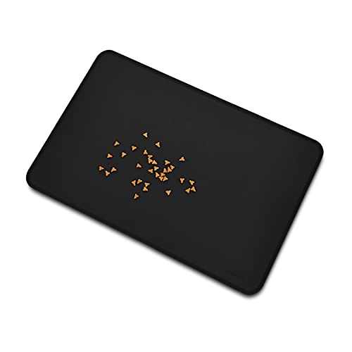 Amazon Basics Waterproof Non-Slip Silicone Pet Feeding Mat with Raised Edges, Prevents Spills, Easy to Clean, Protects Floors for Cat & Dog Food and Water Bowls, 24 x 16 Inches, Black - color: Black, style: 24" x 16"