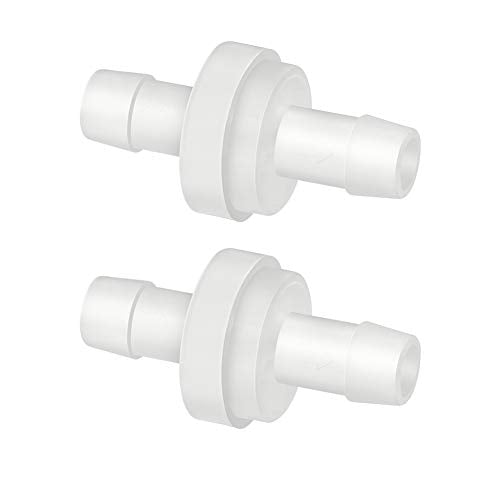 Inline Check Valve, 1/4" Hose ID One Way Return Inline Check Valve High Temperature and Corrosion Resistance Fish Tank Pump Medical Automotive (Pack of 2) - size: 0.25 Inch