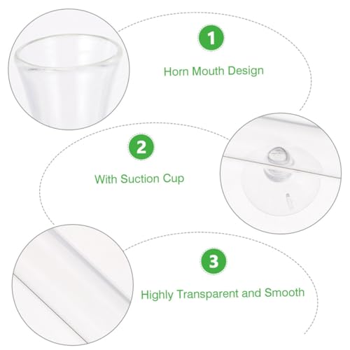 Toyvian Shrimp Feeder Tube with Feeding Dish Aquarium Glass Fish Feeder Tool 30cm Accessory for Shrimp