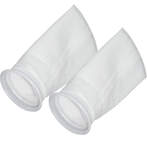 2 Pack 100 Micron 4"x9" Felt Filter Bags, 4 Inch Ring by 9 Inch Long, Aquarium Filter Socks Size 3 - size: 100 Micron