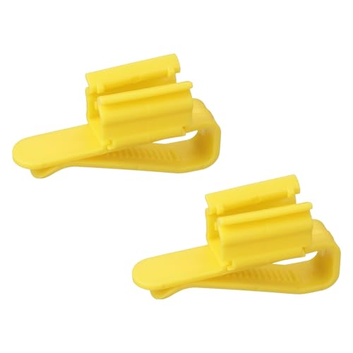 Fish for Tank Mounting Clip, Adjustable Hose Clamp Mounting Clip Water Pipe Hose Holder for 0.3"-1" Dia Tube, (Yellow, 2Pcs), Intended for Aquarium Air Pump/Pipe Organizer - color: Yellow