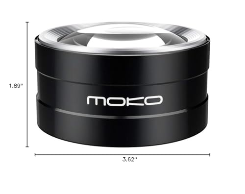 MoKo LED Lighted Desktop Magnifier Dome with 5X Magnification, Magnifying Glass with Light Large Viewing Area for Seniors Reading, Inspection, Exploring, Coins, Low Vision - Carrying Case Included