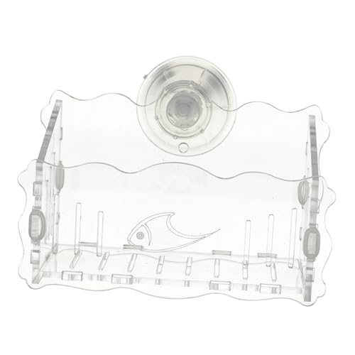 GANAZONO Aquarium Moss Holder Creative Acrylic Planter Fish Tank Plant Cup Easy Install Suction Cup