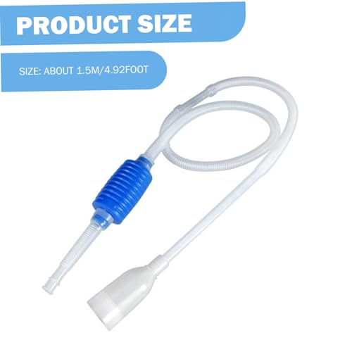 Aquarium Siphon, 5 Feet Manual Siphon Pump, Aquarium Vacuum Gravel Cleaner Ideal for Cleaning and Changing Water in Minutes, Fish Tank Accessories Vacuum Gravel Cleaner Water Transfer Pump