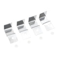 4 Pcs Aquarium Lid Clips, 19mm Aquarium Cover Support Clamps, Aquarium Cover Holder Lid, Stainless Steel Aquarium Tank Cover Clamps Set, Silver Tone