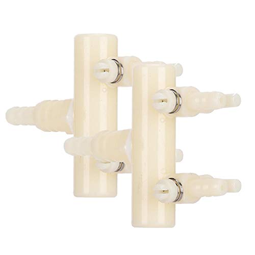 2PCS Aquarium Air Control Lever Valve, Distributor Splitter Pump Accessories Set Plastic Easy Aquarium Air Pump Special Splitter Valve with Diverter Adjustable(S 2 Heads) - color: 2 heads