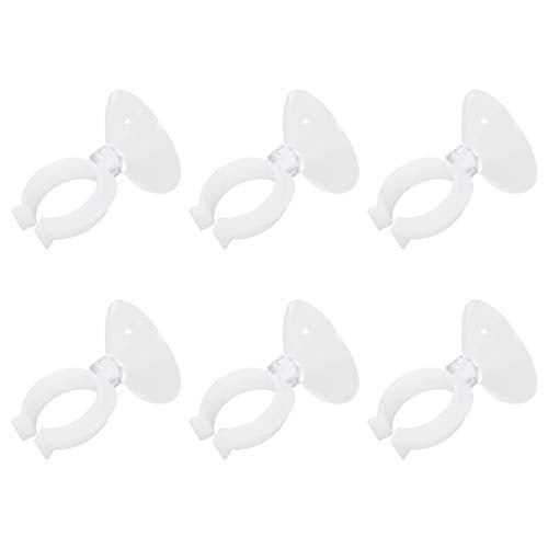 MroMax Aquarium Suction Cup Clips Airline Tubing Hose Heater Clips Clamps Holder for Fish Tank Clear 28mm to 32mm 6Pcs - size: 6pcs 28mm to 32mm