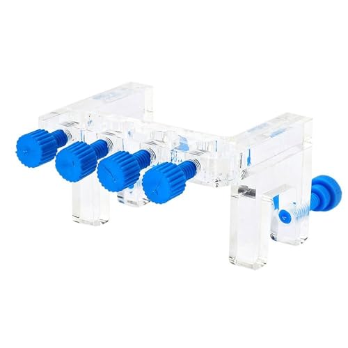 4 Holes Clear Acrylic Aquarium Hose Holder Fish Tank Filter Hose Fixture with Screws for Dosing Pump Tube