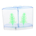KOMBIUDA Acrylic Fish Tank Breeding Box for Small Fish with Transparent Dual Compartments Desktop Aquarium Nursery for Goldfish Shrimp and Fry Practical Accessory