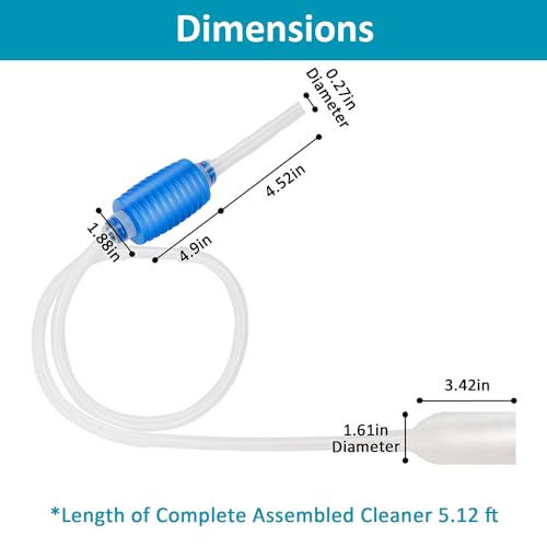Aquarium Gravel Cleaner Fish Tank Hand Siphon Vacuum Water Changer Cleaning Tools for Fish Tank