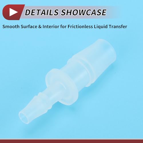 5 Pcs Aquarium Plastic Hose Barb Fitting 3/16" to 3/8" Hose ID Connectors Clear Plastic - size: 3/16"-3/8"