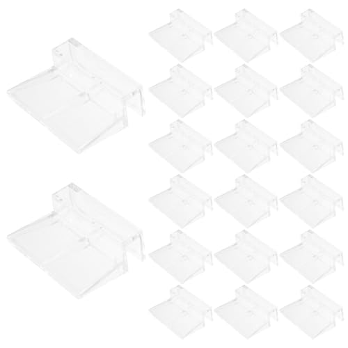 20pcs Fish Tank Lid Locking Clips - Transparent Terrarium Lid Clips - DIY Acrylic Fish Tank Cover Bracket for Home and Office Aquarium Box 6mm
