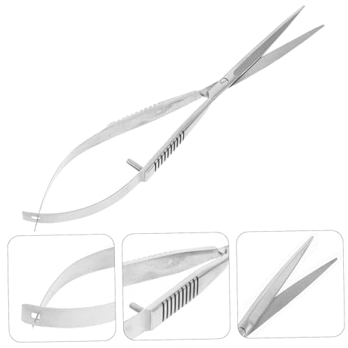 POPETPOP Stainless Steel Aquarium Scissors Portable Spring Clipper for Aquascaping Professional Plant Pruning Tool for Fish Tank Maintenance