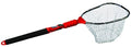 EGO S2 Slider Fishing Net Handle | Adjustable Extension Handle, Minimal Water Drag Design, Ergonomic Foam Grip for Landing Nets - size: 18" to 36" Handle, 17" x 19" Hoop, style: Lightweight Non-tangle Clear Rubber Mesh