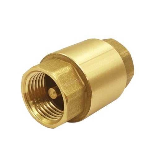 2PCS 3/4" NPT Female Check Valve One Way Backflow Preventer In-line Vertical Brass Check Valves - size: 3/4" NPT