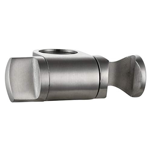 Tecmolog Adjustable Shower Head Holder for 25 mm Slide Bar, Stainless Steel Shower Bar Slider Holder Replacement Part Brushed Nickel, ST35 - color: Brushed Nickel