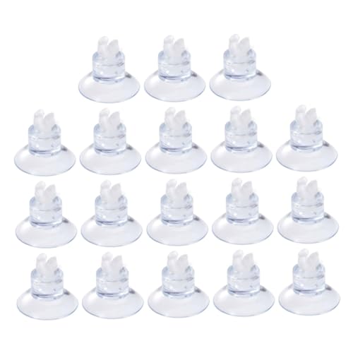 SHINEOFI 18pcs Aquarium Air Pump Airline Tube Holder Clips Rubber Suction Cups Fish Tank Hose Clamps for Aquatic Accessories