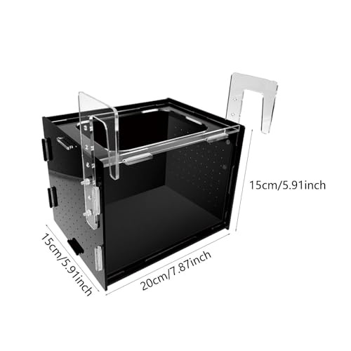 Fish Breeding Box Hatchery Sturdy Clear Acrylic Separation Incubator Isolation Box for Clownfish Betta Baby Fish Guppy, 20x15x15cm - size: 20x15x15cm
