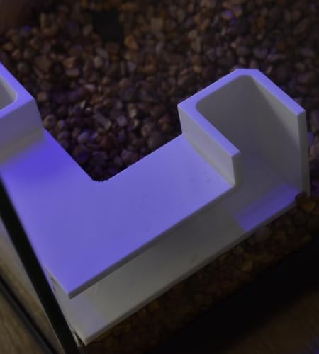 Chatelet Aquarium Underground Tunnel | Fish & Shrimp Hideout for Aquariums | Unique Underground Viewing Tunnel | Made in USA (Corner Tunnel, White) - color: Corner Tunnel, White
