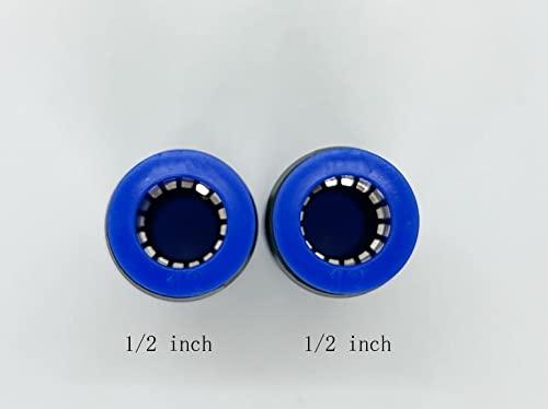 zjxed 1/2" OD x 1/2" OD Pneumatic quick Connector Push to Connect fittings Straight Union/Coupler (Pack of 5) - size: 1/2 inch-1/2 inch