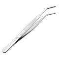 uxcell 8-Inch Stainless Steel Tweezers with Curved Serrated Tip Daily Garden Tool - size: 8 Inch, Curved Tip