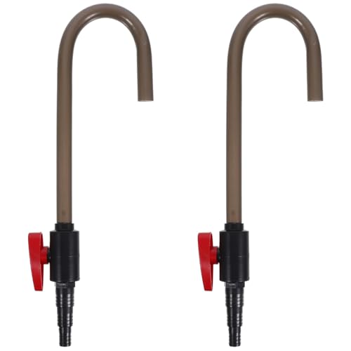 POPETPOP Hanging Aquarium Water Changer Hook Tool 2-Pack Fish Tank Water Supply Tool with Bent Design Lightweight Compact Easy Installation for Aquarium Maintenance - color: Assorted Colorx2pcs, size: 37X10X1.7cmx2pcs