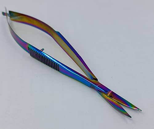 Premium Titanium-Coated Curved Microdissection Scissors: Precision point scissors for training and educational use.