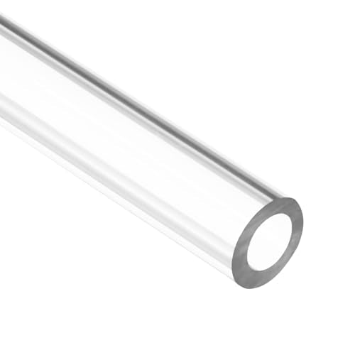 uxcell 2pcs Clear Rigid Tubing Pipe 10mm ID x 16mm(5/8") OD 1Ft(305mm) Round Plastic Polycarbonate Tube