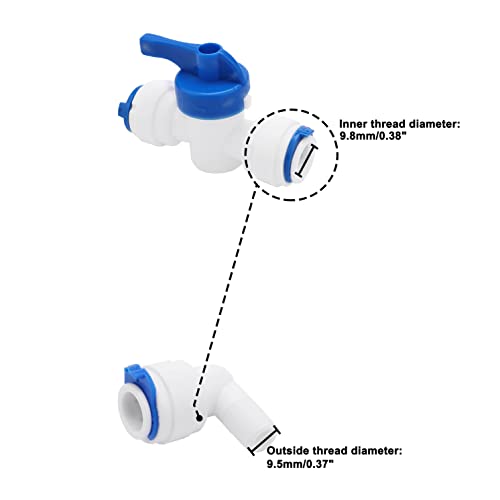 3/8inch Tube Float Ball Valve Water Level Control, Adjustable Plastic Water Purifiers Float Valve Kit for Tank Aquariums Aquaculture (Top Install) - style: Top Install